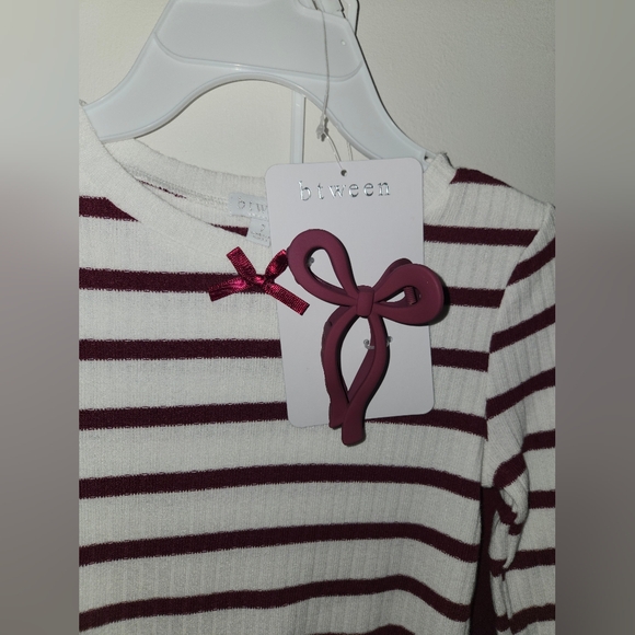 Red and White Striped Kids Matching Set - Picture 4 of 4